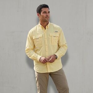 Columbia Men's Yellow Lightweight Shirt Jacket